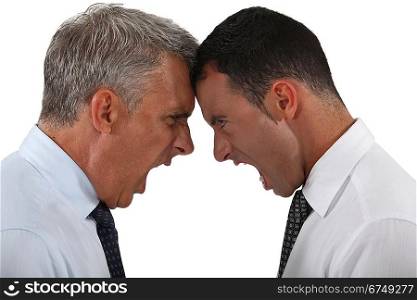 Two businessmen having an argument