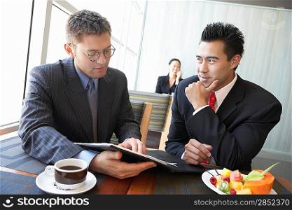 Two Businessmen in Lunch Meeting