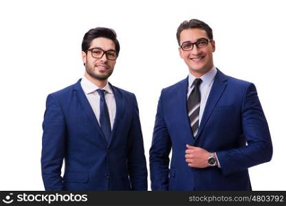 Two businessmen isolated on the white background