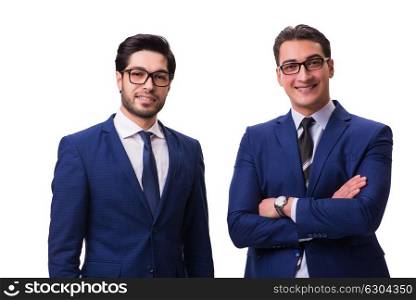 Two businessmen isolated on the white background