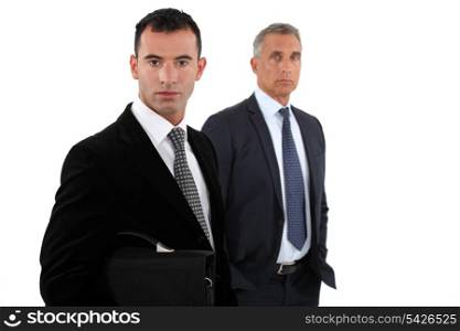 Two businessmen posing