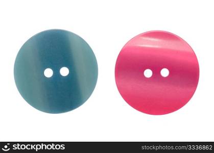 Two buttons isolated on a white background.