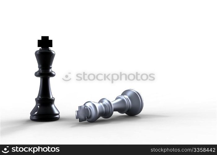 two chess pieces - checkmate concept