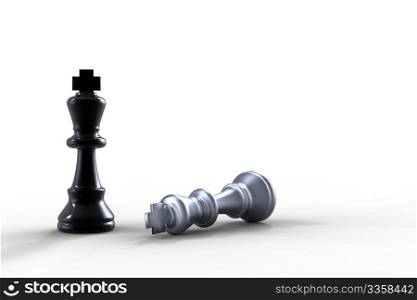 two chess pieces - checkmate concept