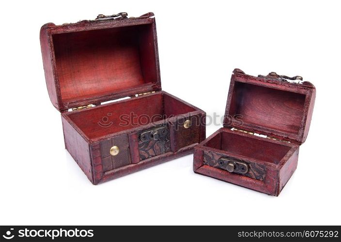 Two chests isolated on the white