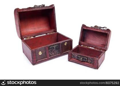 Two chests isolated on the white
