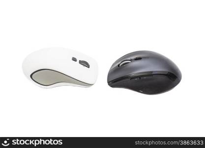 Two computer mouse isolated on white