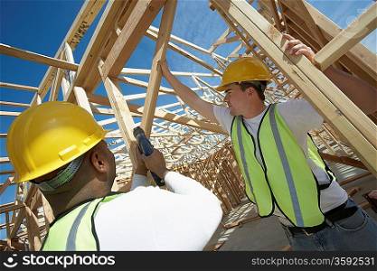 Two Construction Workers on Site