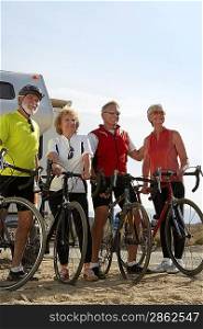 Two Couples Out for a Bicycle Ride