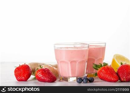 two delicious red smoothies