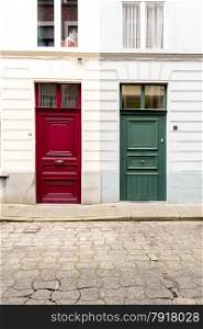 Two different color Georgian Architecture Front Doors