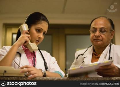Two doctors consulting