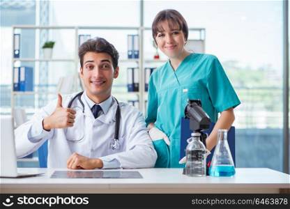 Two doctors in the hospital