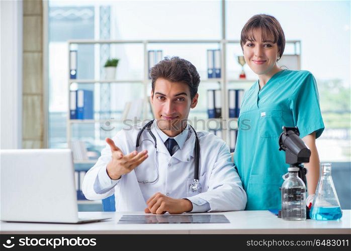 Two doctors in the hospital