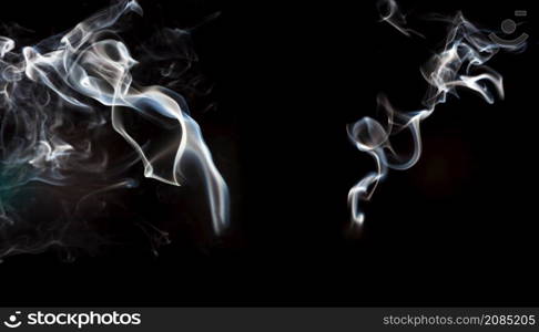 two dynamic smoke silhouettes