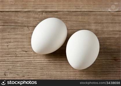 two egg on a wooden background