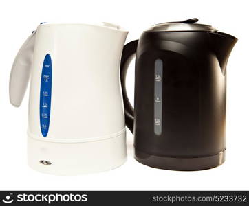 two electric tea kettle on a white background