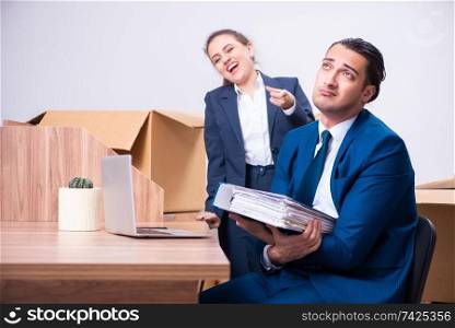 Two employees being fired from their work 