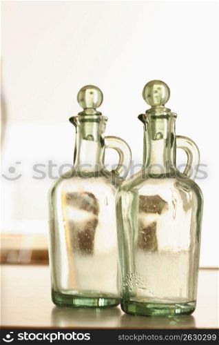 two empty bottles