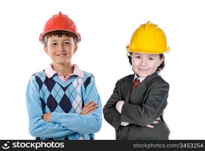 two engineer futures a over white background