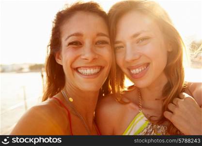 Two Female Friends On Summer Holiday Together