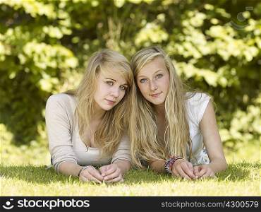 Two girls in the park