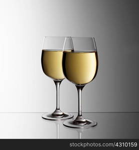 Two glasses of white wine