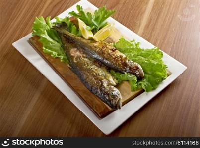 Two grilled Rainbow Trouts.Served with Vegetables