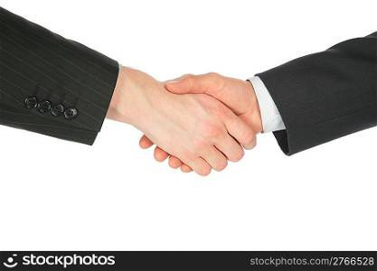 Two handshaking hands