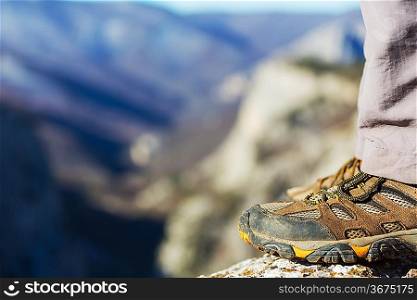 Two hiking boots