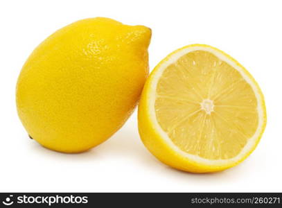 two juicy lemons isolated on a white