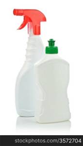 two kitchen cleaning bottle