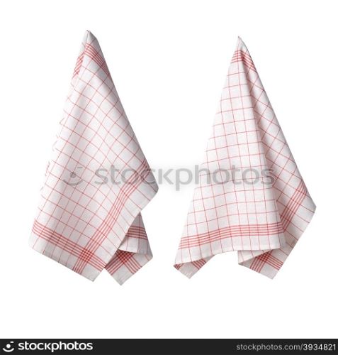 two Kitchen towel isolated on white background