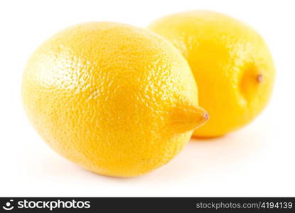 two lemons isolated on white