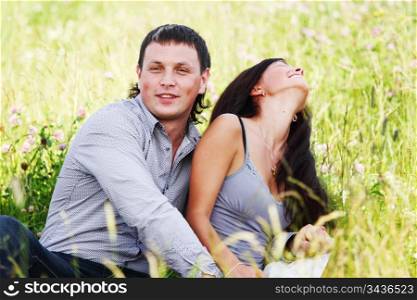 two lovers on grass field