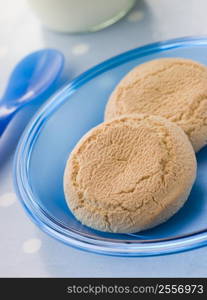 Two Malted Rusks in a Bowl