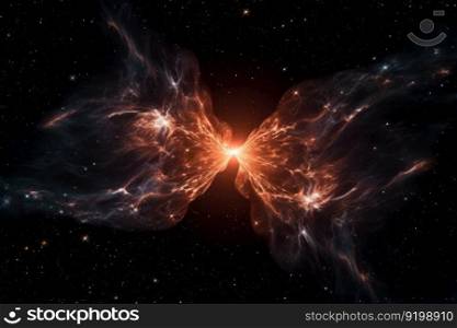 two massive star colliding with each in outer space generative ai.