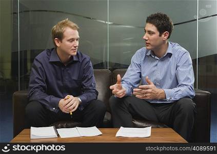 Two men having discussion