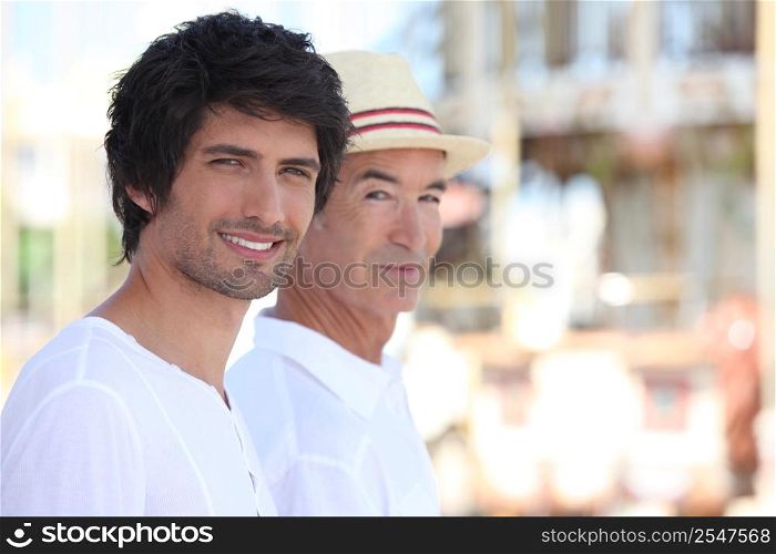 Two men out on a summer's day