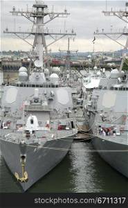 Two naval ships
