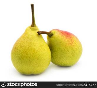 two pears isolated on white background