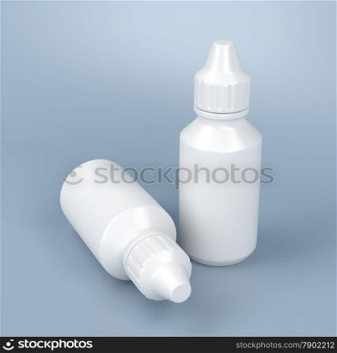 Two plastic containers for eye drop