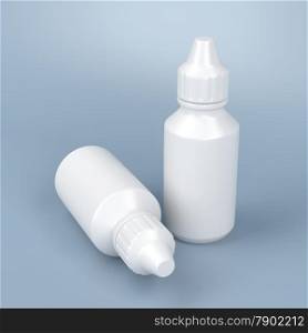 Two plastic containers for eye drop