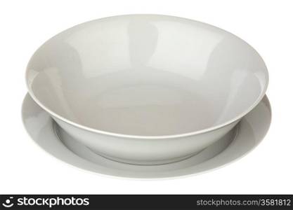 Two plates isolated over white background&#xA;