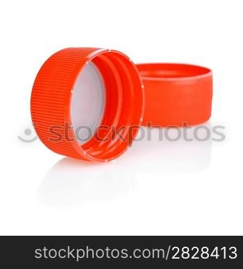 two red lid isolated