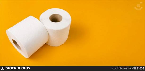 two rolls toilet paper. Resolution and high quality beautiful photo. two rolls toilet paper. High quality and resolution beautiful photo concept