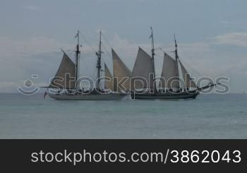 Two sailing vessel