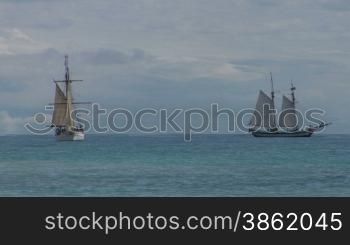 Two sailing vessel