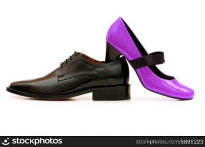 Two shoes isolated on the white background