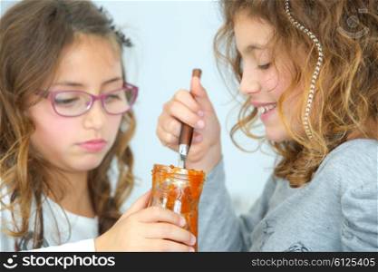 Two sisters cooking together